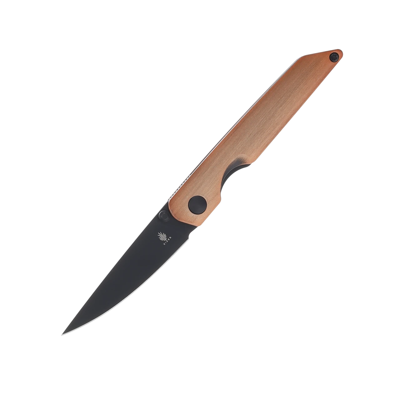 Kizer Shot Linerlock Folding Knife Black 154CM/Bronze Aluminum V3677C1