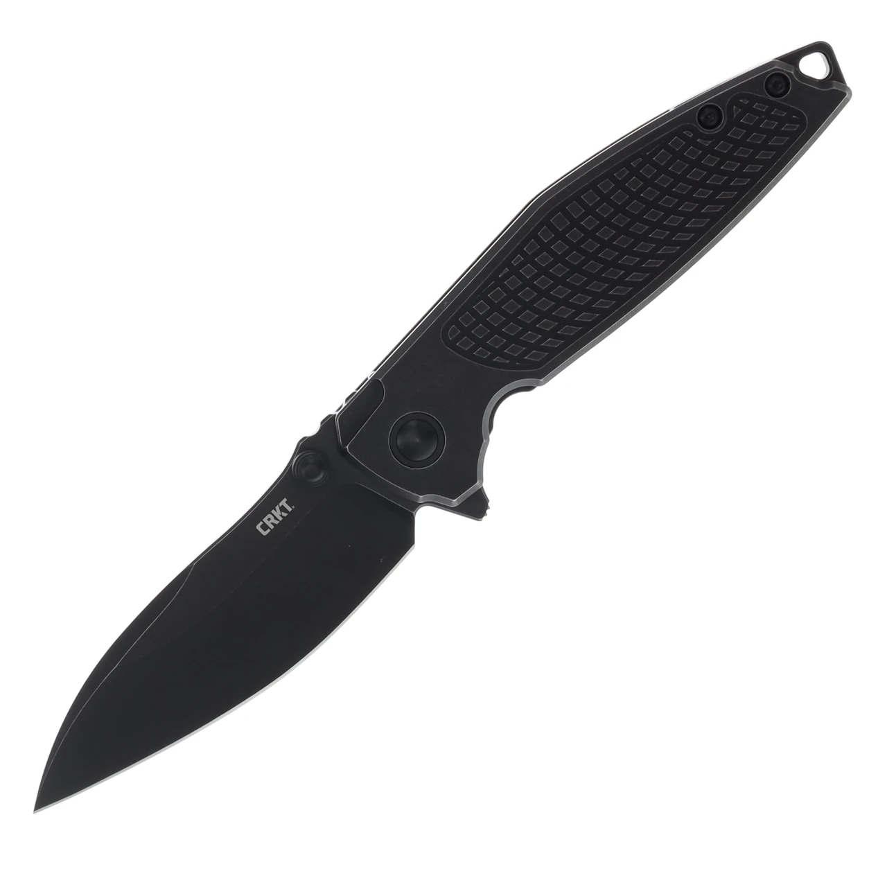 CRKT Ibis F/L Folder Black Titanium 3.08” Black Stonewash Drop Point CR2561