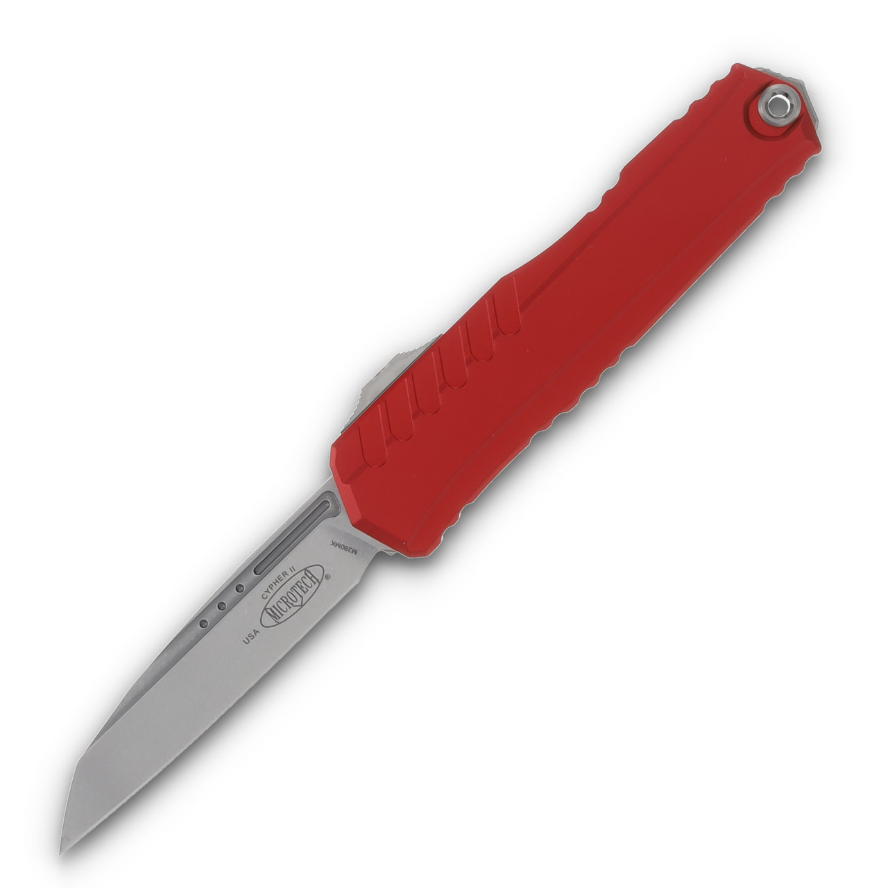 Microtech Cypher II S/E Stonewash Standard Red