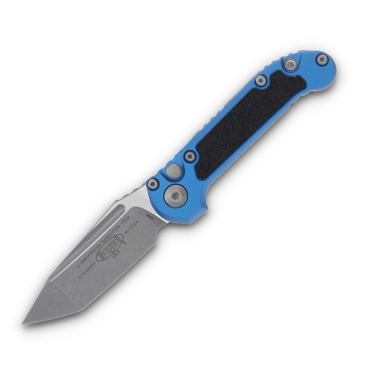 Microtech L.U.D.T. T/E Gen III Blue Apocalyptic Standard