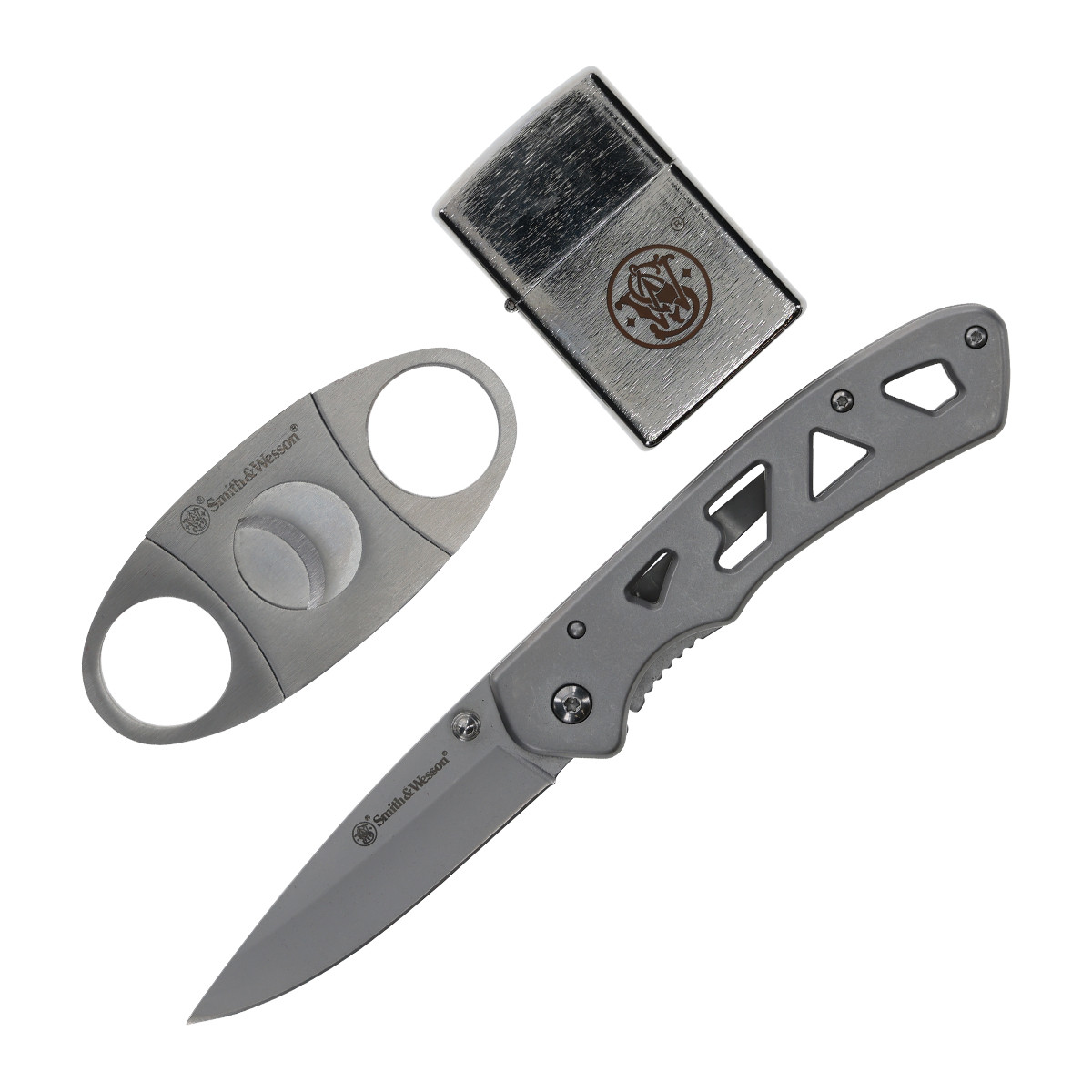 Smith & Wesson Cigar Cutter, Lighter & Knife Combo 1227074