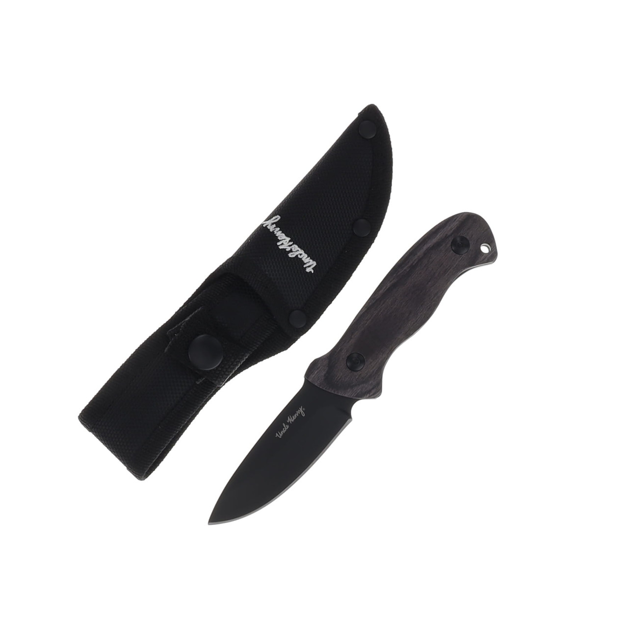 Uncle Henry Brown Pakkawood Fixed Blade Knife With Headlamp