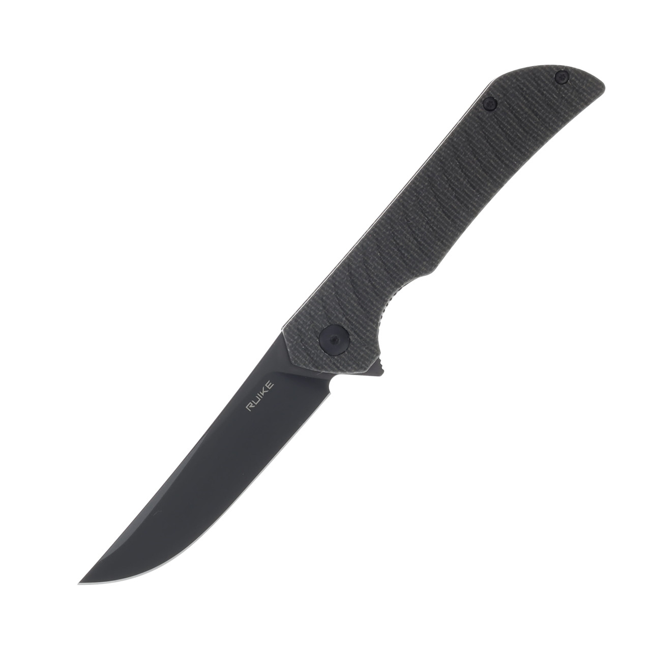 RUIKE P122 Folding Knife Micarta 3.6in Black Clip Point Blade