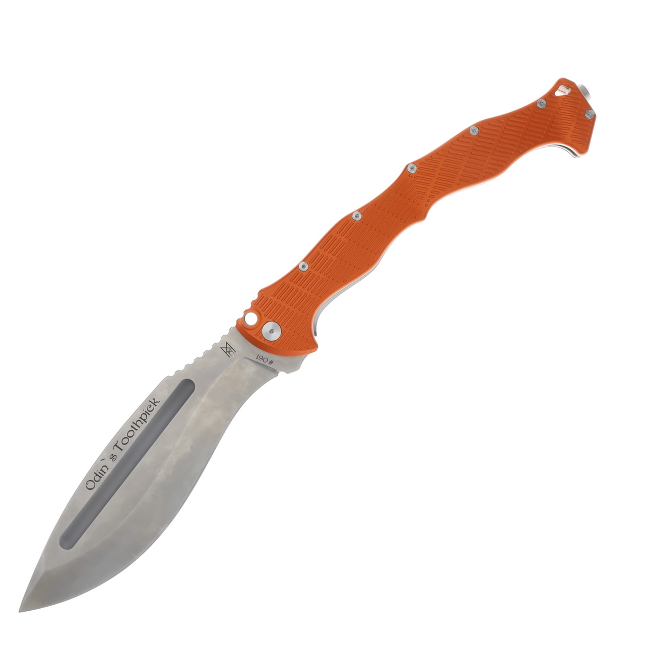 Midgards Messer Odins Toothpick Folding Knife 8.75in Plain Orange