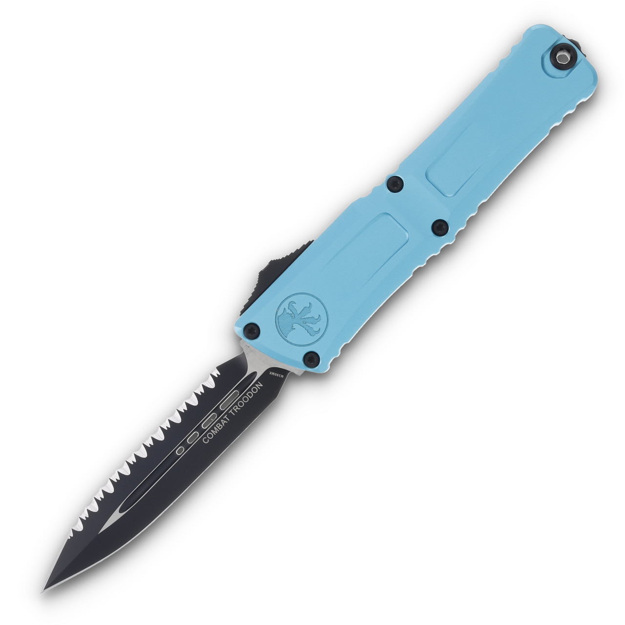 Microtech Combat Troodon Gen III D/E Black Full Serrated Turquoise