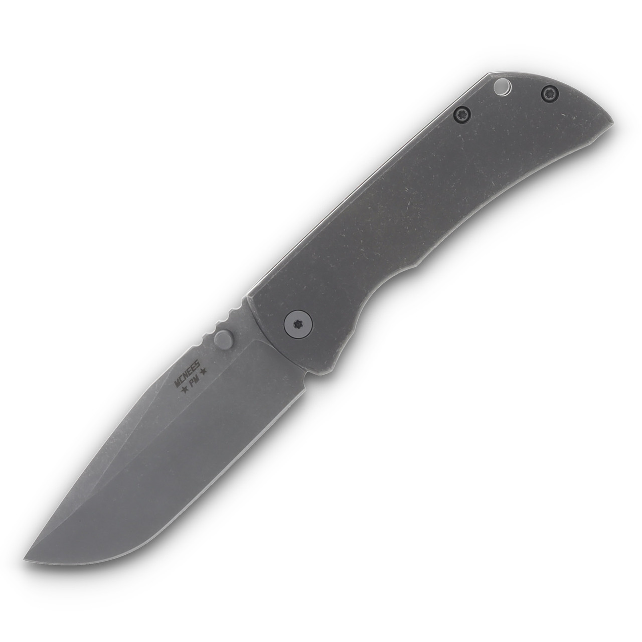McNee's MAC2 3.5 Framelock Smooth Atomic Titanium 3.5" Stonewash Drop Pt