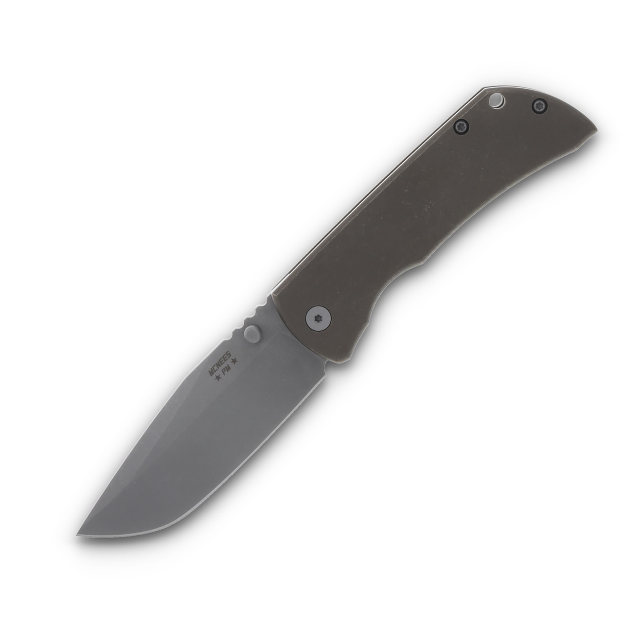 McNee's MAC2 3.5  Folding Knife Atomic Bronze Smooth Titanium