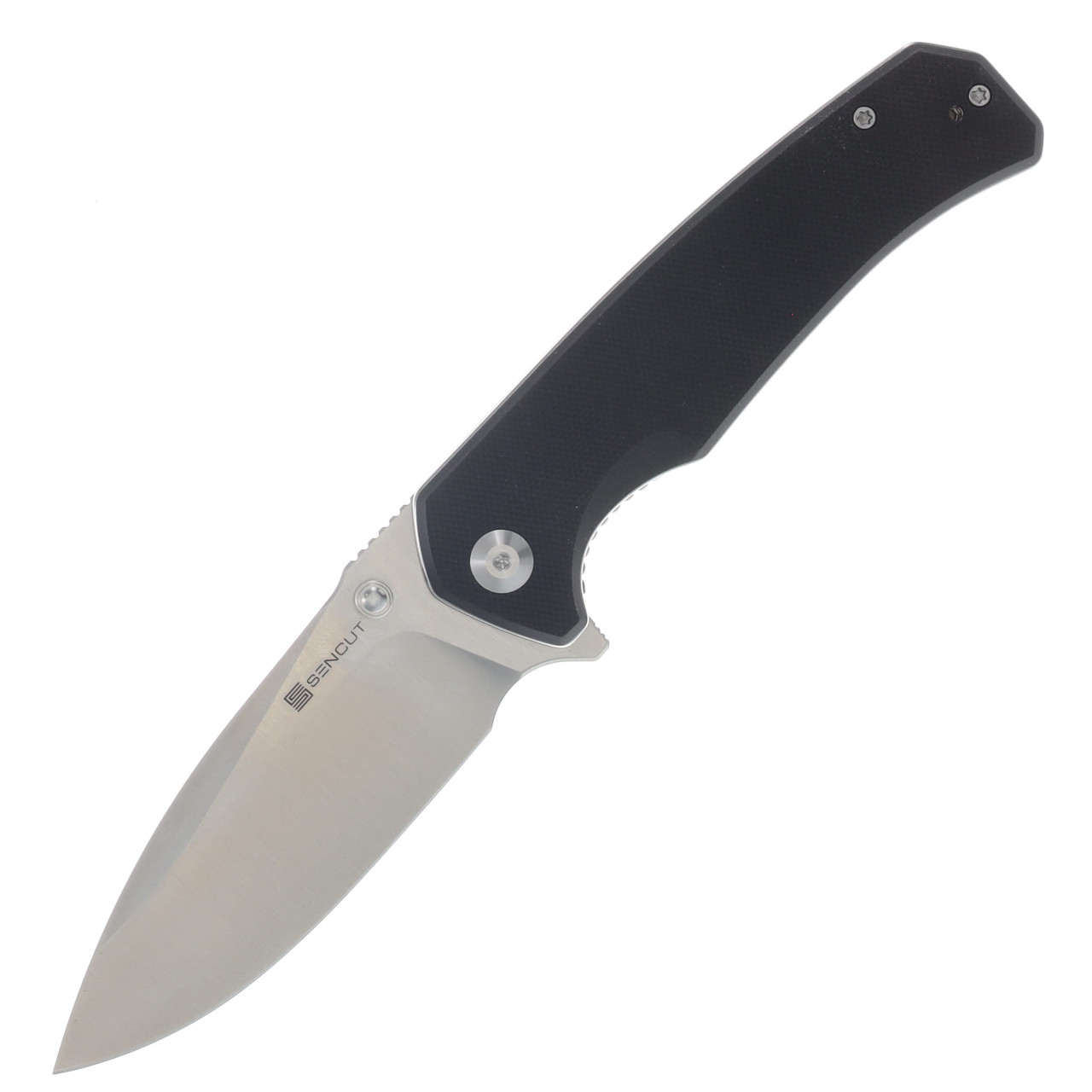 SENCUT Skarnax Folding Knife 3.79 Inch Plain Satin Drop Point S24025-1
