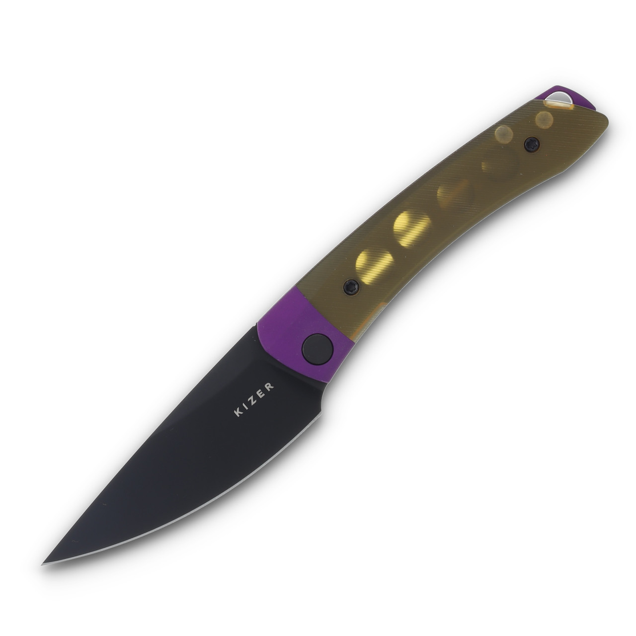 Kizer Mini Momo Purple Aluminum & PEI Handle Nitro V Blade