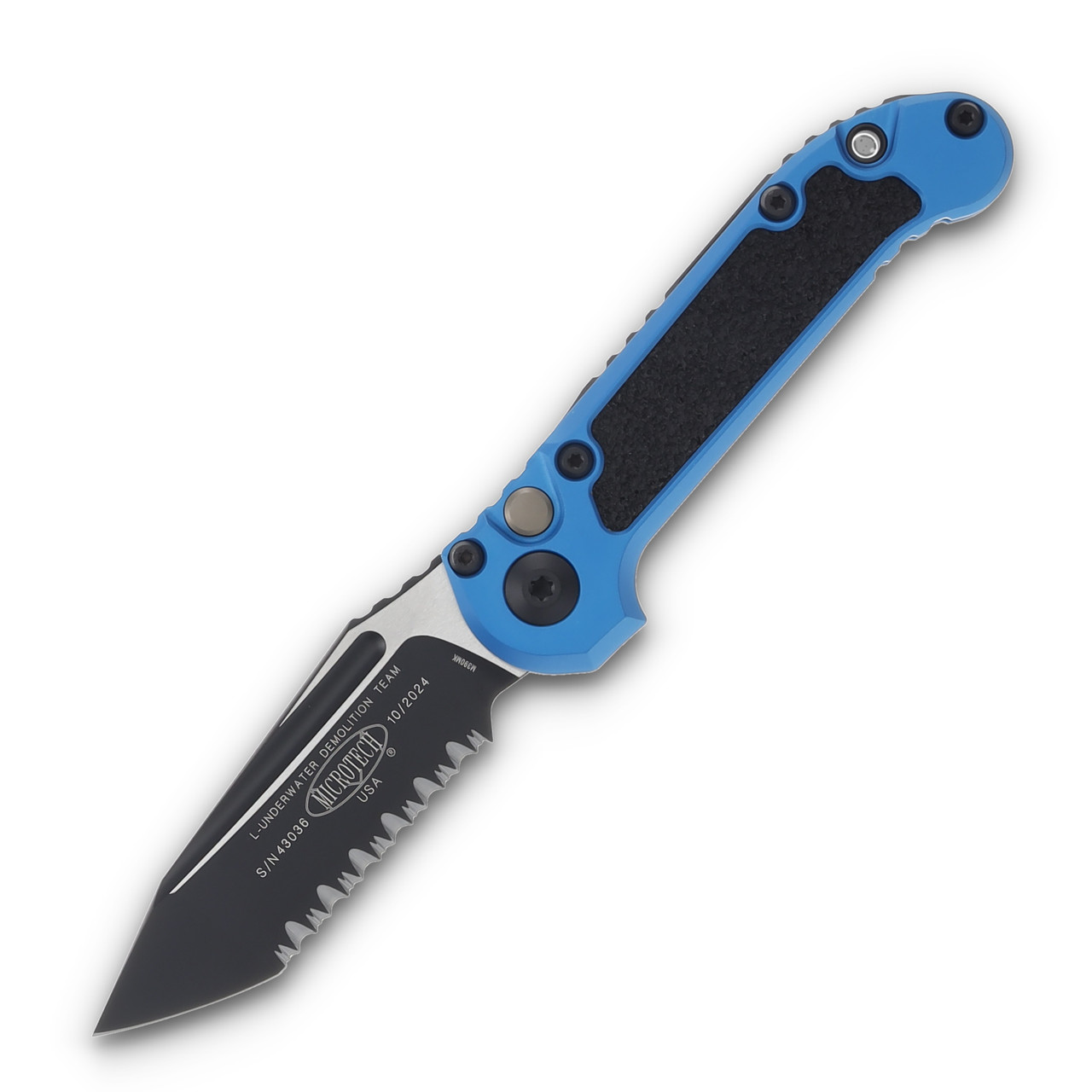 Microtech LUDT GEN III OTS Black Aluminum 3.5" Apocalyptic Tanto Serrated