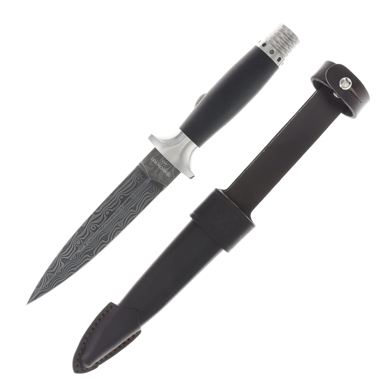 Boker Knives MG-42 Fixed Blade 5.31in Damast Dagger BK121506DAM