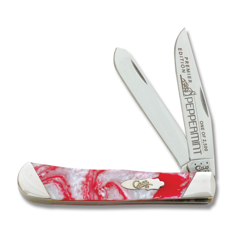 Case XX Slant Bolster Peppermint Corelon Trapper Folding Knife CAS9254PM