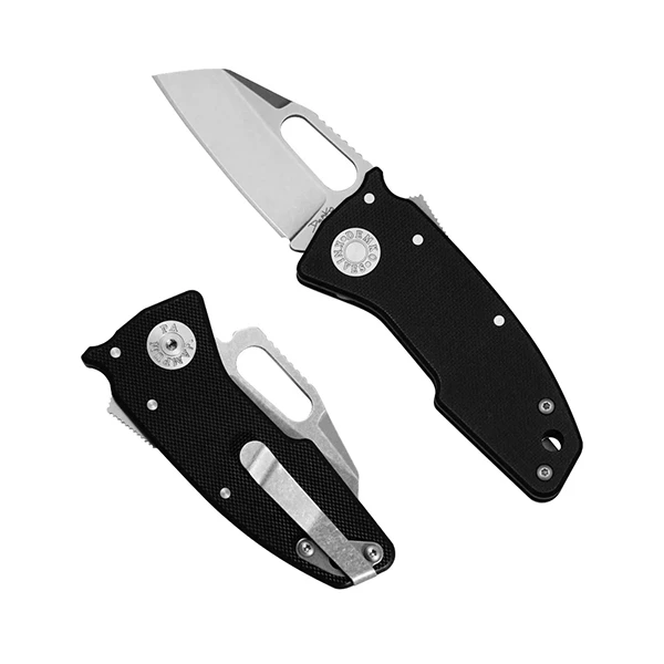 Demko Nano Shark Black G-10 Handle CPM20CV Stonewashed Blade AD-NANO-G10BLK-20CV