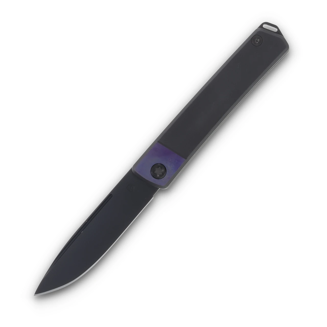 Medford Gentleman Jack 2 Violet Bolsters Black 3.1in DLC Drop Point Blade