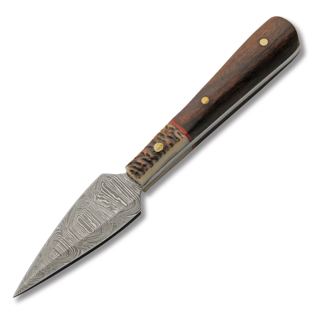 Szco 5 Inch Bosom Dagger Stag Wood Leather Sheath DM1408