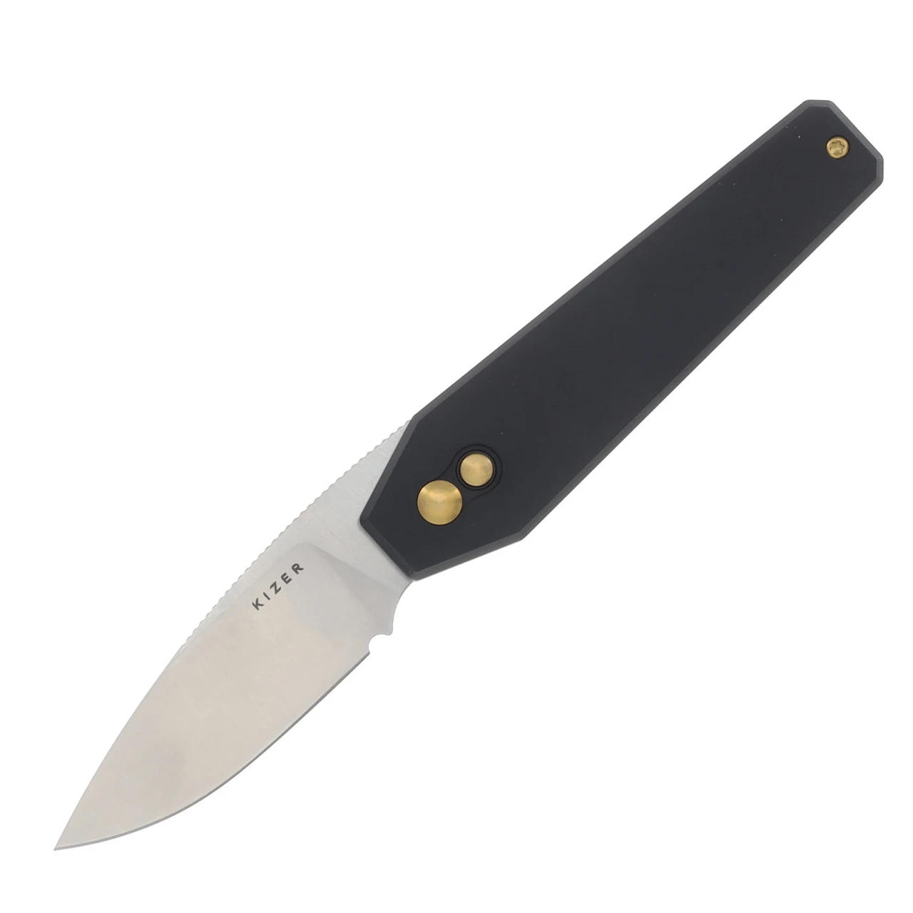 Kizer Tomb Folding Knife Aluminum 3.21 Inch Plain Satin Drop Point V3692A2