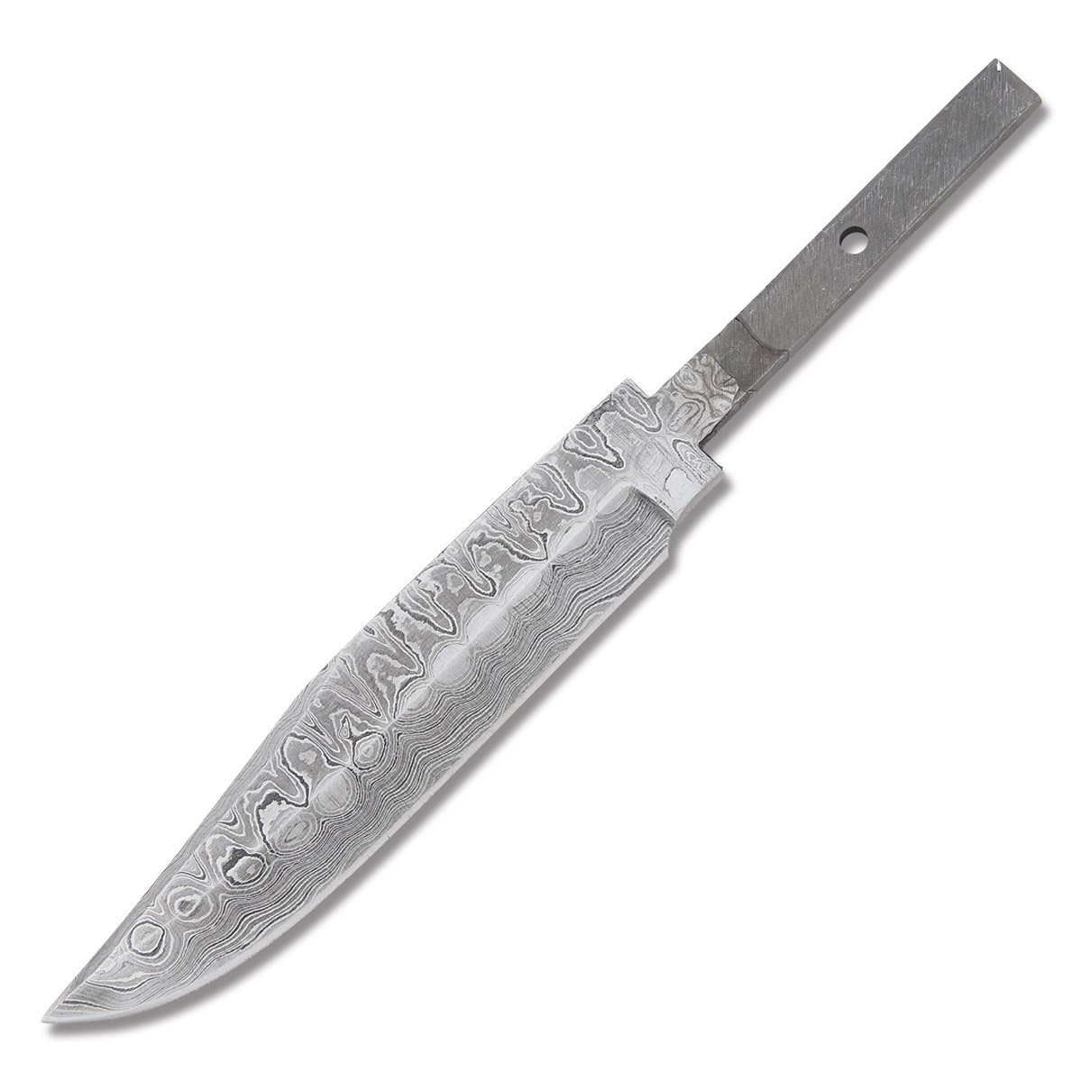 Damascus Push Tang 5.5" Bowie Blade Blank