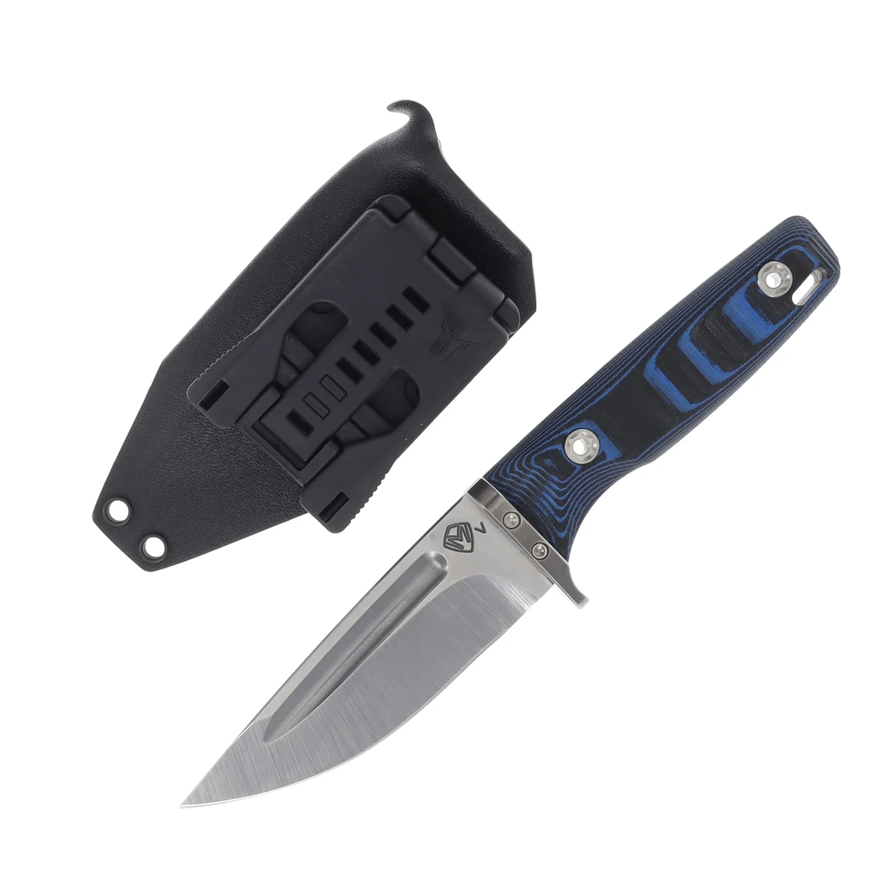 Medford The Deep 20CV Tumbled Standard Blade Black/Blue G10 Hande w/Black Kydex Sheath