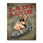 Lady Luck Pin-Up Tin Sign