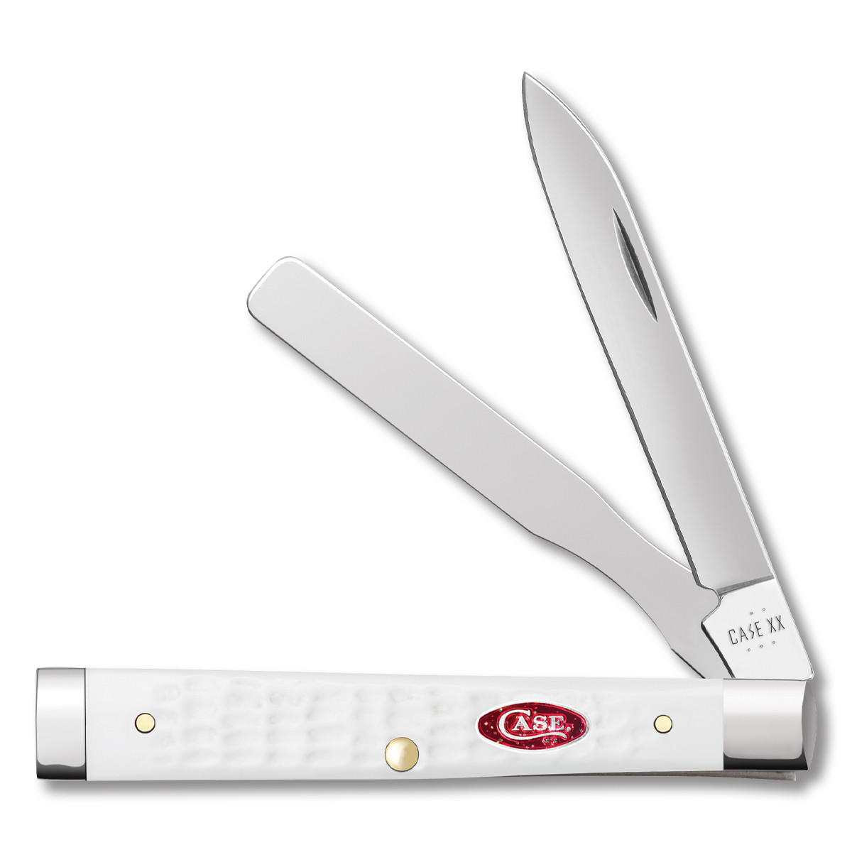 Case Baby Doc Folding Knife White Jigged Synthetic Red SparXX Shield
