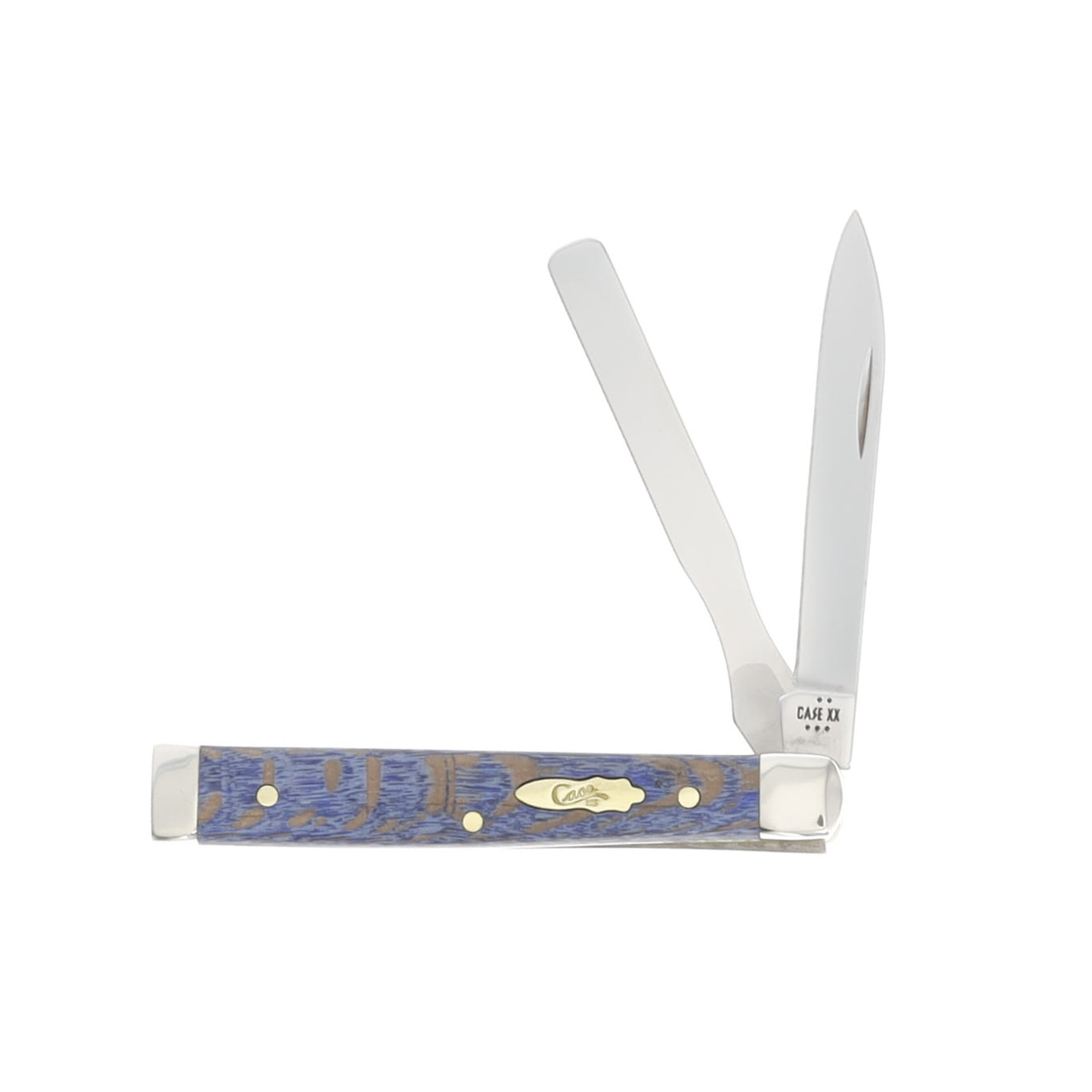 Case Baby Doc Blue Sycamore Wood Folding Knife CA63736