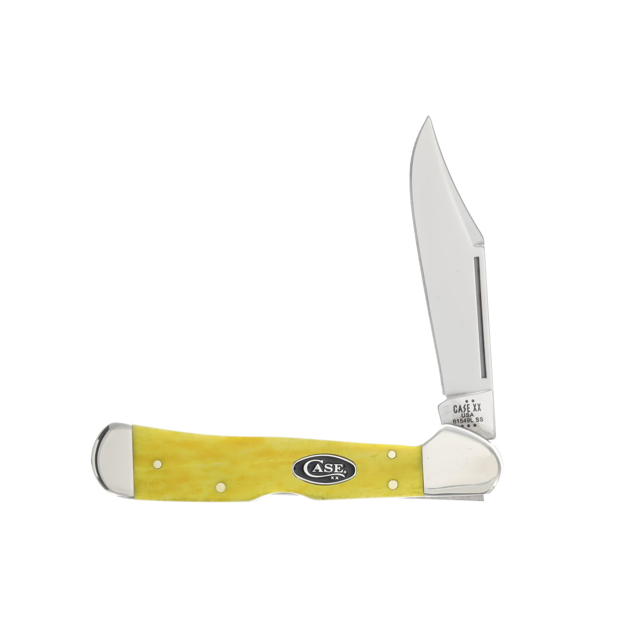 Case XX Smooth Yellow Bone CopperLock Folding Knife CA20025