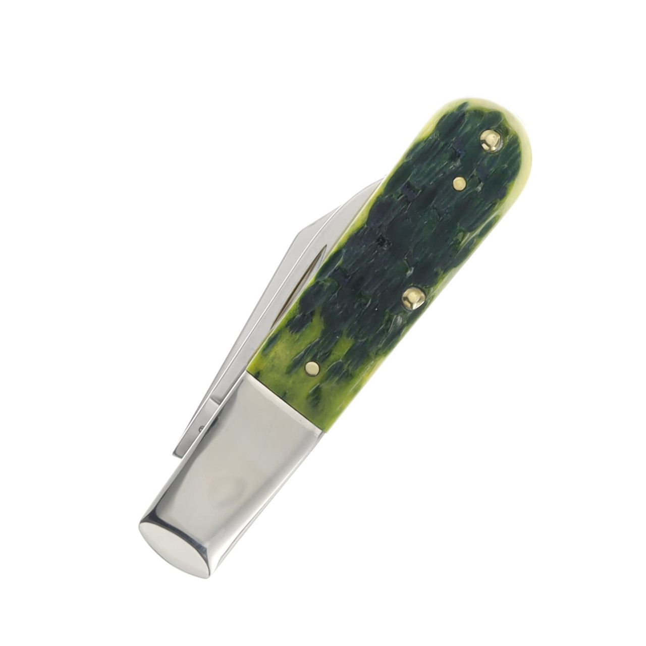 Case XX Barlow Folding Knife Green Apple Peach Seed Jigged Bone