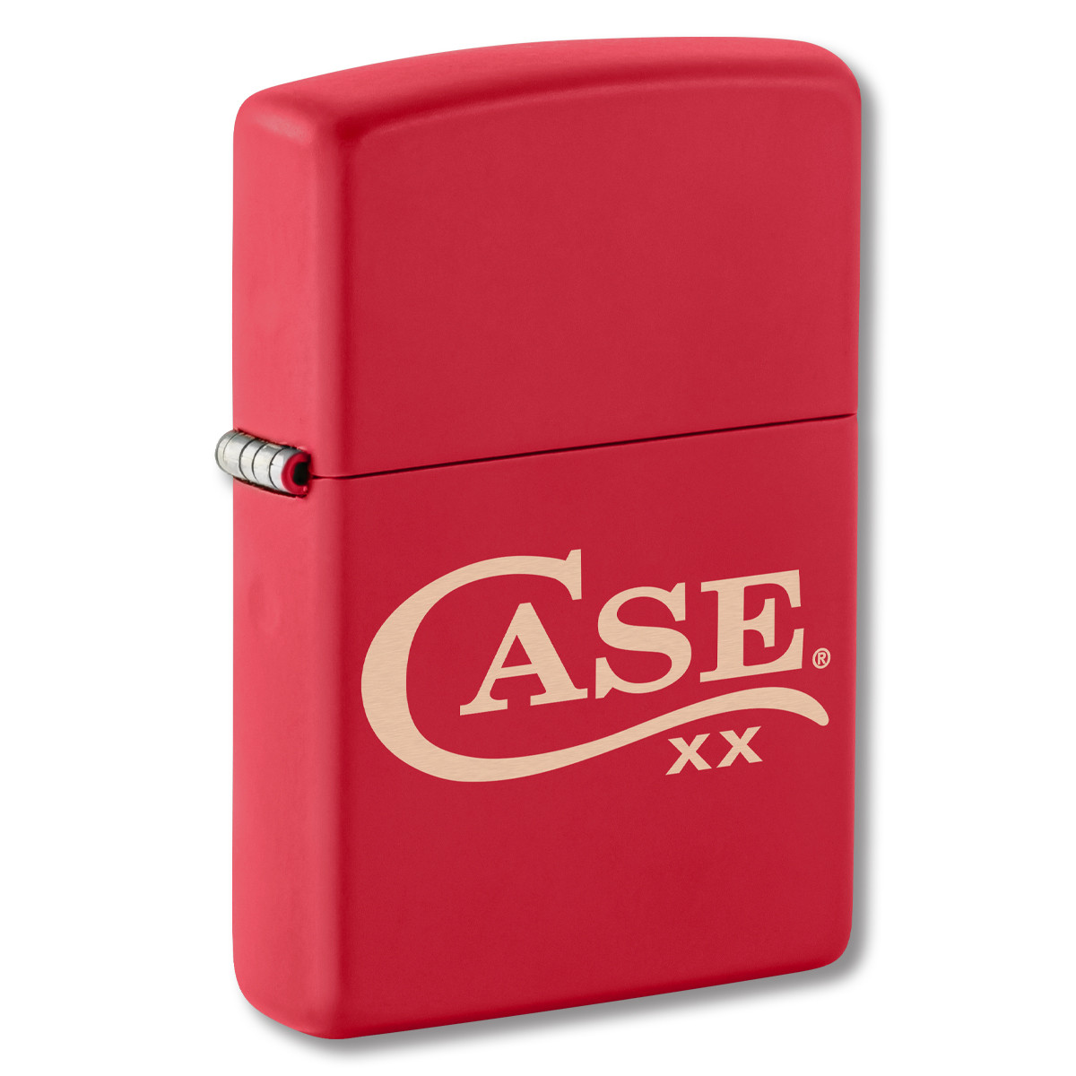 Case Knives Zippo Lighter Red Matte Case Logo