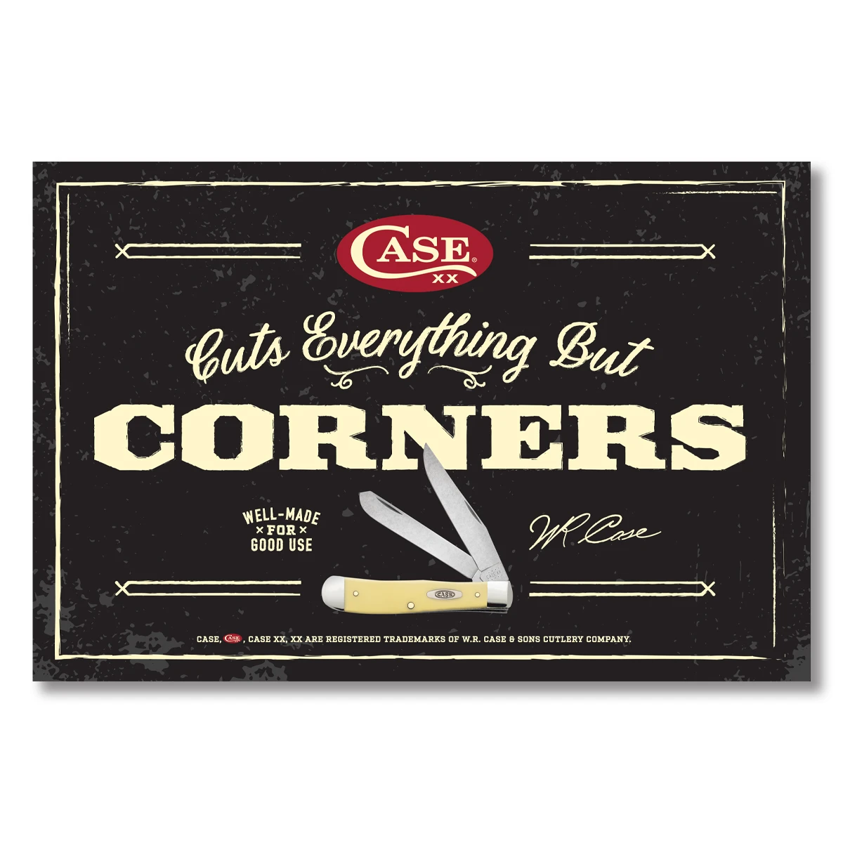 Case XX Cuts Everything But Corners Vinyl Indoor/Outdoor Banner CA50293
