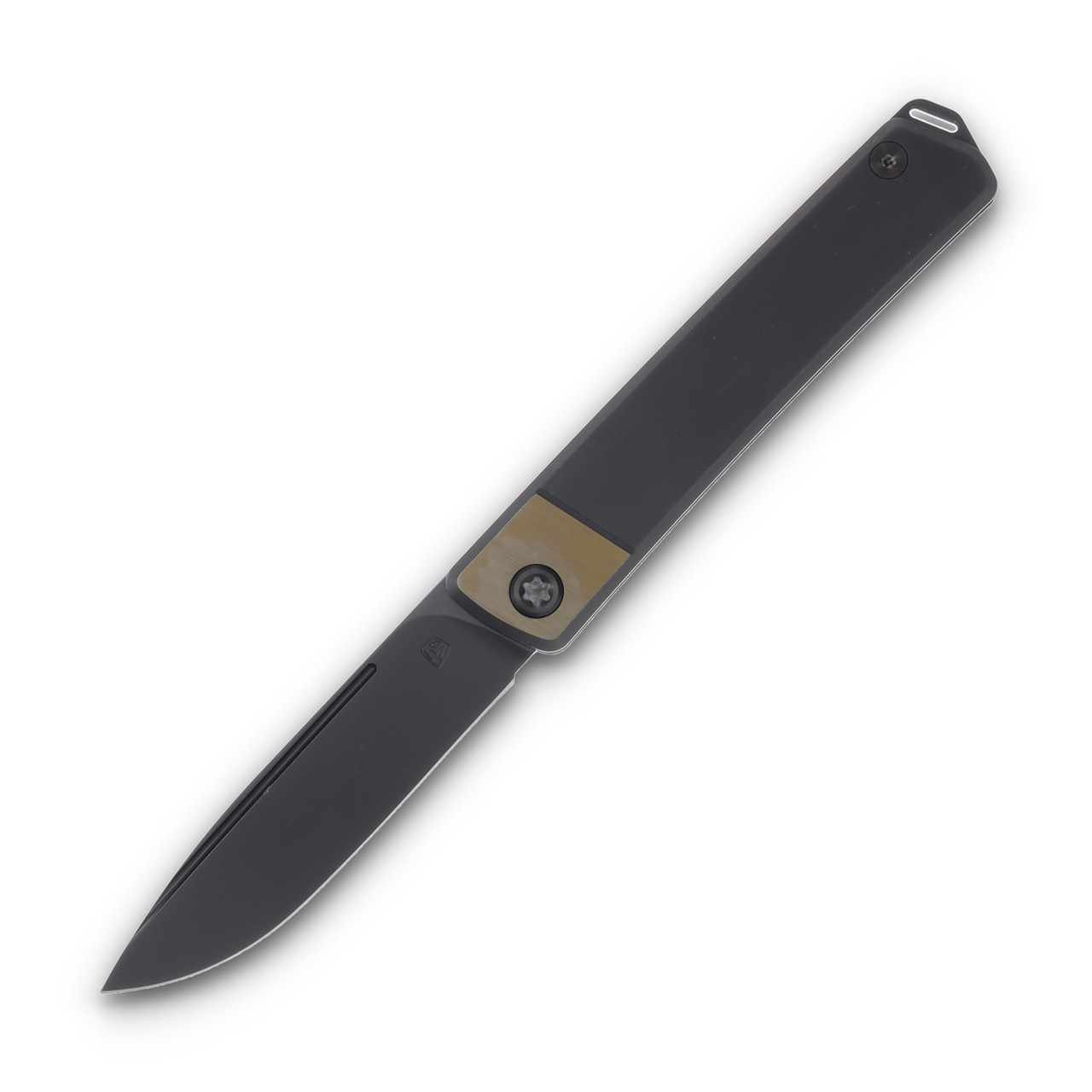 Medford Gentleman Jack-2 S45VN DLC Drop Point Blade Black w/ Bronze Bolsters Black Hardware DLC Clip MK2114PD-31A6-TPCP-Q4