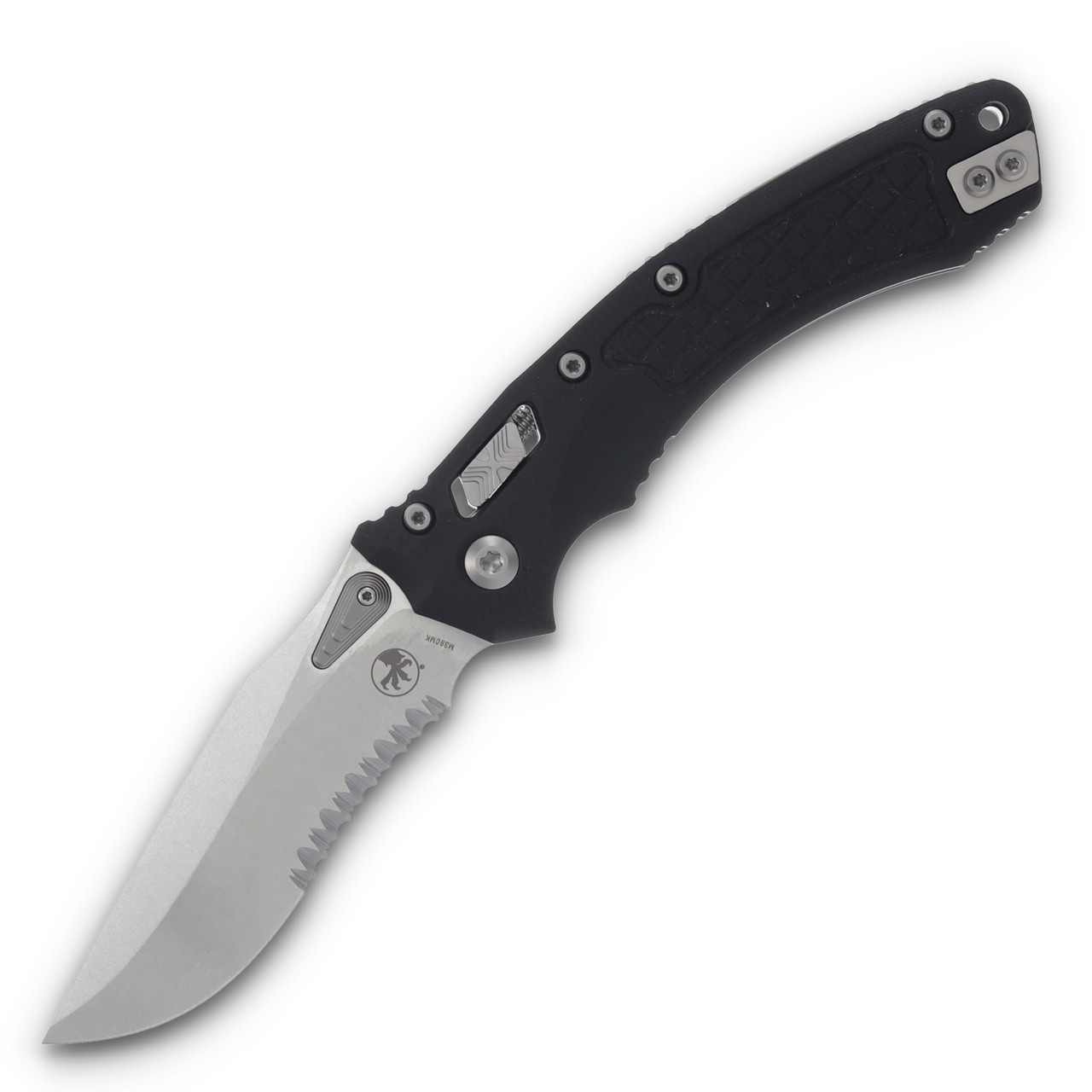 Microtech Amphibian RAM-LOK S/E Frag G-10 Black Stonewash Partial