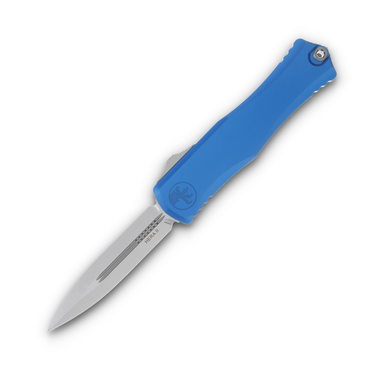 Microtech Hera II D/E Stonewash Standard Blue Aluminum AUMT170210BL