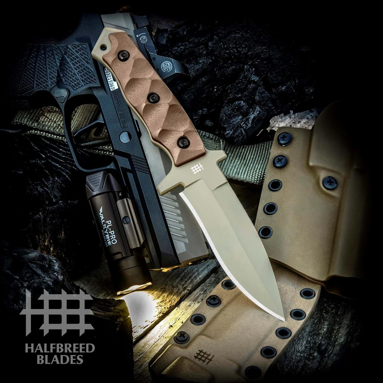 Halfbreed Blades MCK-01 Gen II Medium Clearance Knife Dark Earth