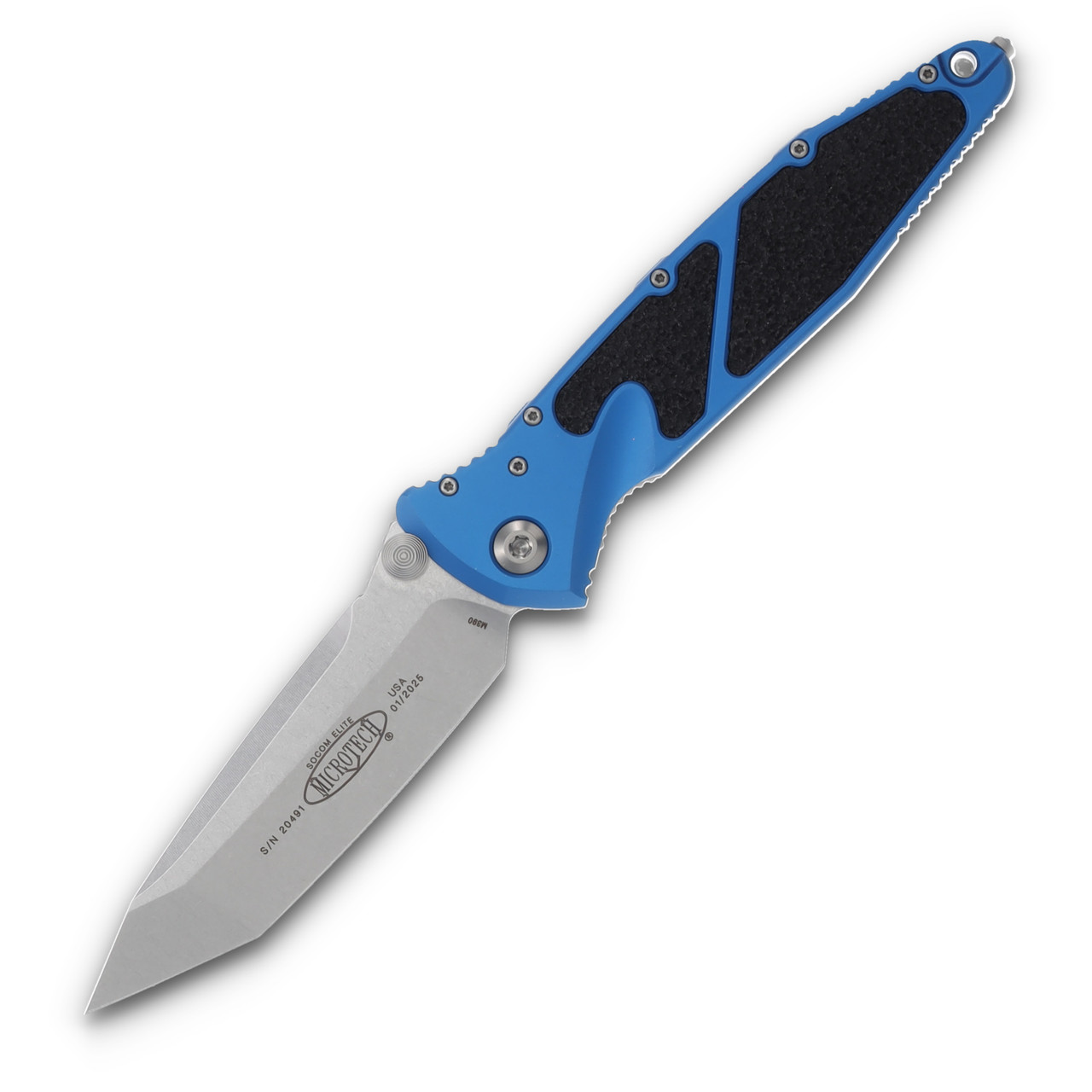 Microtech Socom Elite T/E Stonewash Standard Blue AUMT16110BL
