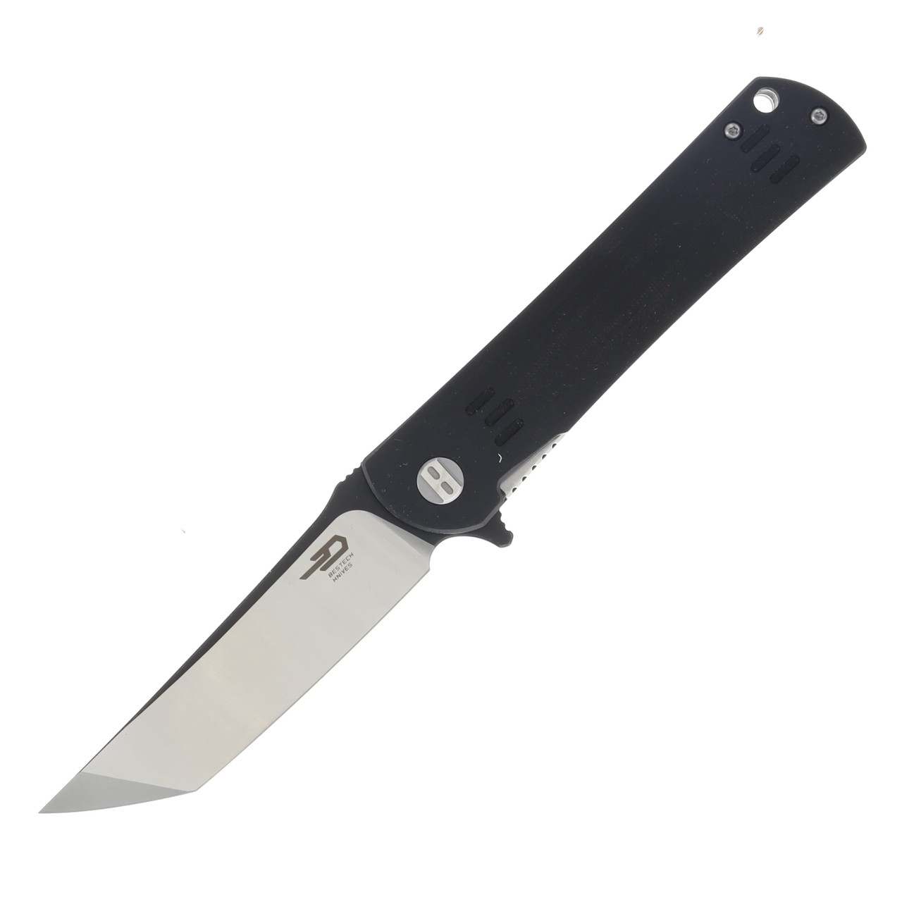 Bestech Knives Kendo Black G10 Folding Knife 3.5in Satin Black Tanto Blade BG06A-2