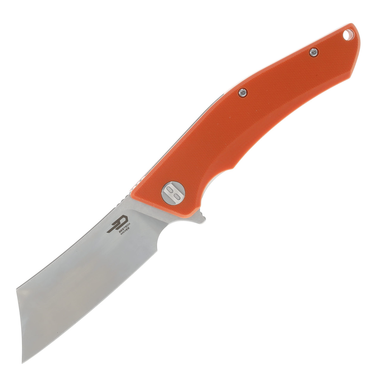Bestech Knives Cubis Orange 3.15 Inch Plain Dual Finish Cleaver BG42D