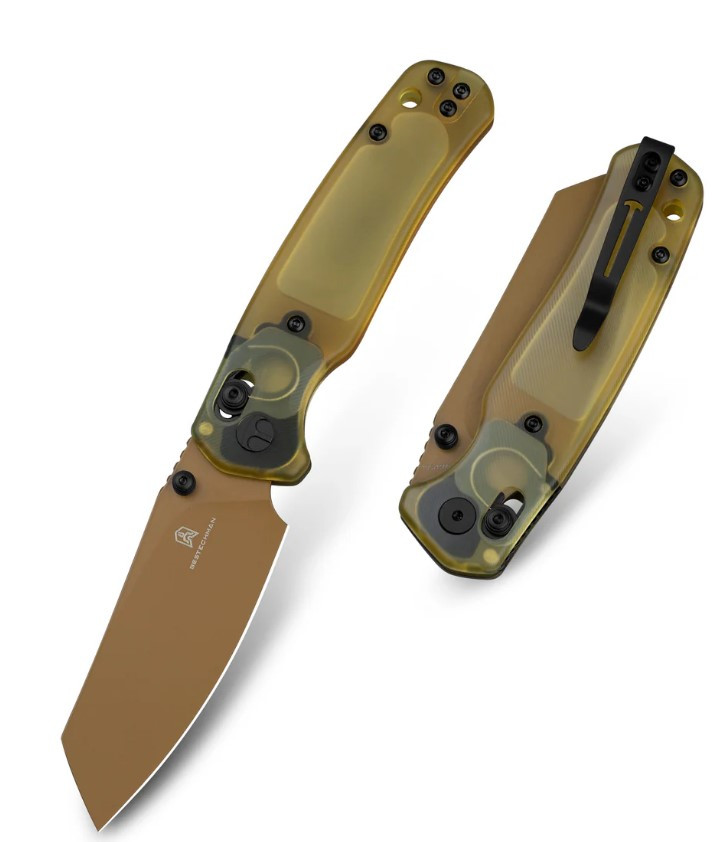 Bestechman Cicada's Wing Folding Knife Ultem/Gold Blade BMK06D