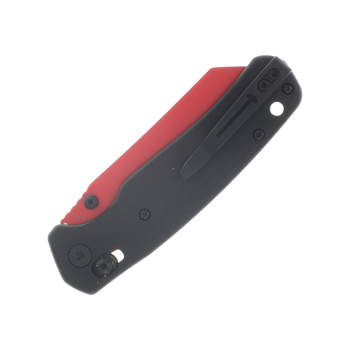 Bestechman Cicada's Wing Folding Knife Black G-10/Red Blade