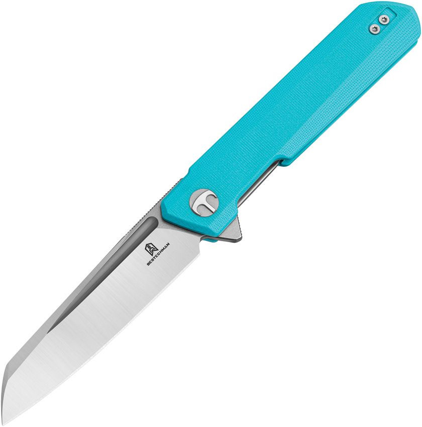 Bestech Knives Bestechman Dundee Tiffany Blue G10 3.47in Satin/SW Sheepsfoot