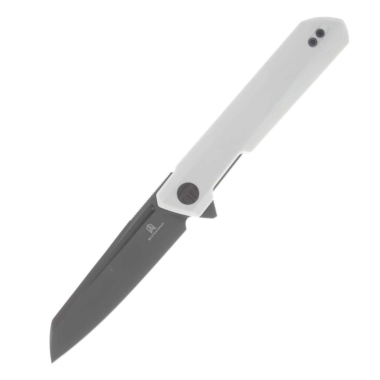 Bestech Knives Bestechman White 3.46 Inch Plain Gray PVD Sheepsfoot BMK09D