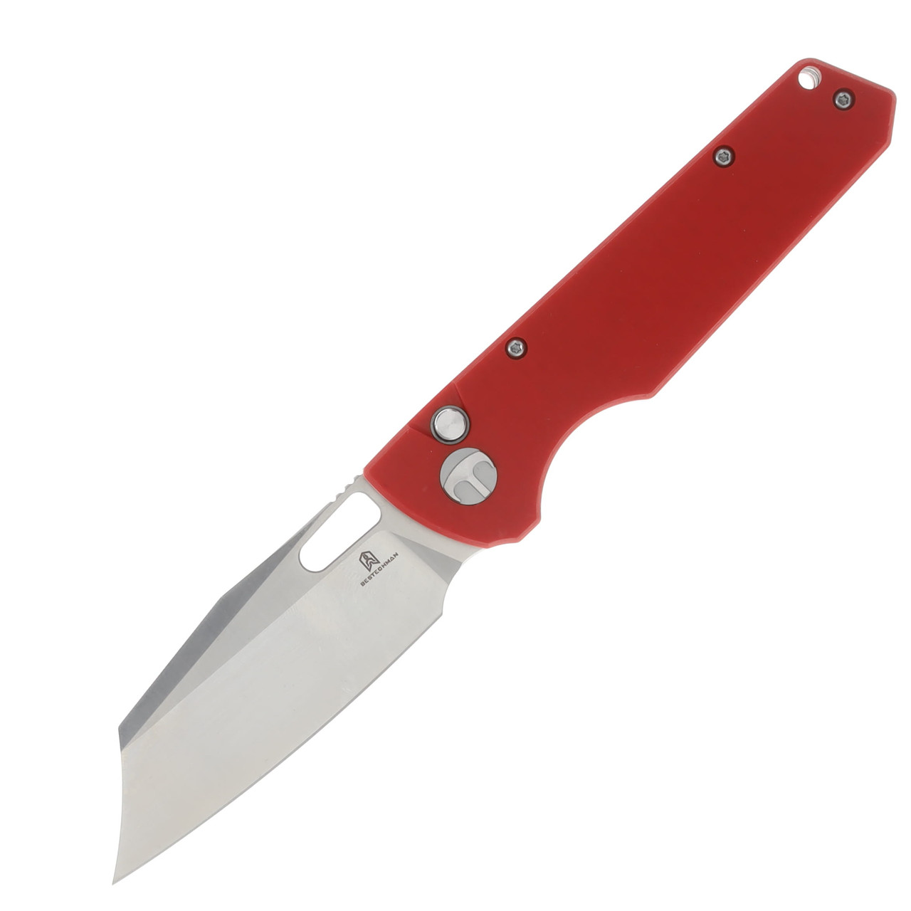 Bestech Knives Bestechman Guardian Red G10 CF Pattern 3.21in Satin Blade BMK11C