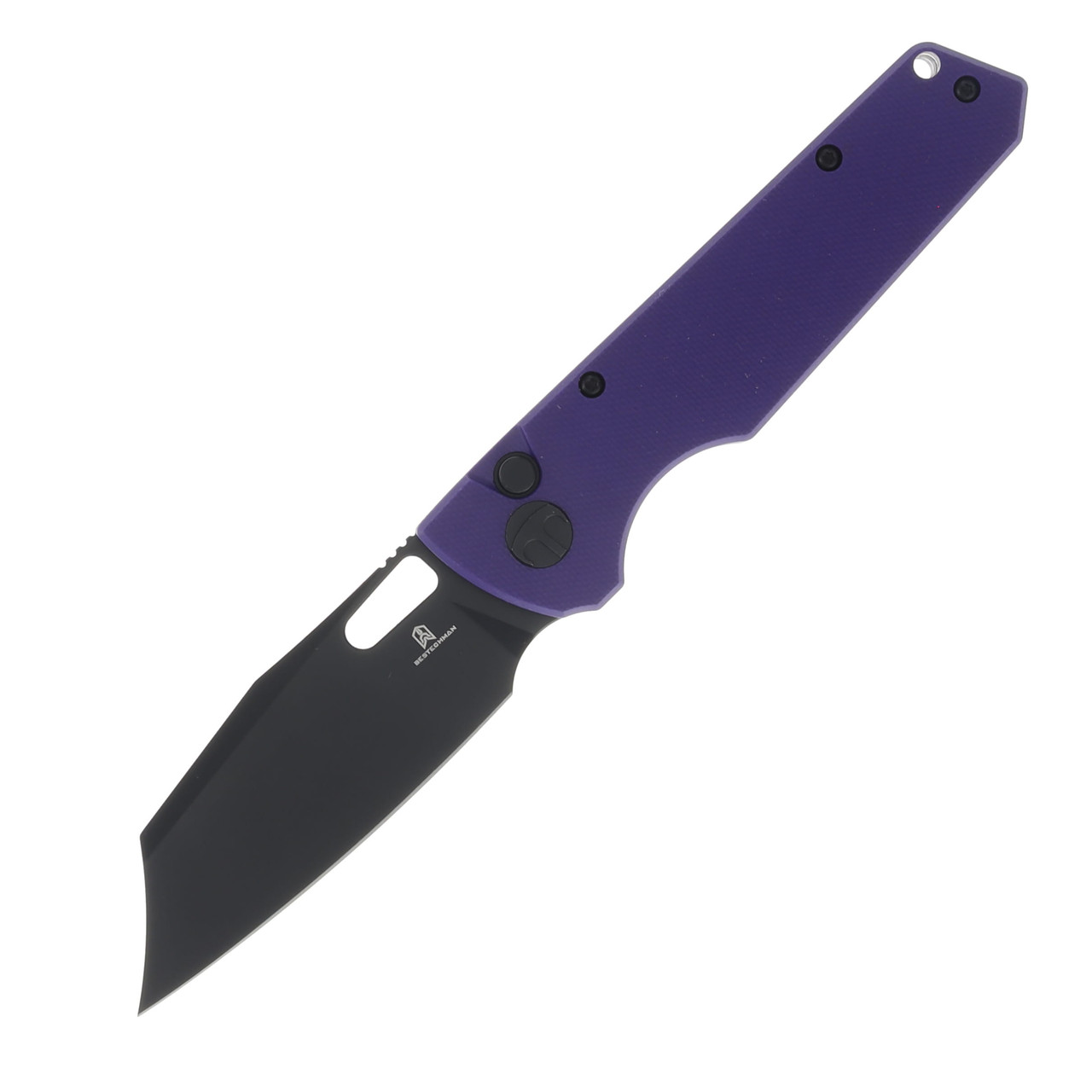 Bestech Knives Bestechman Guardian Purple G10 3.21in Black PVD Blade BMK11H