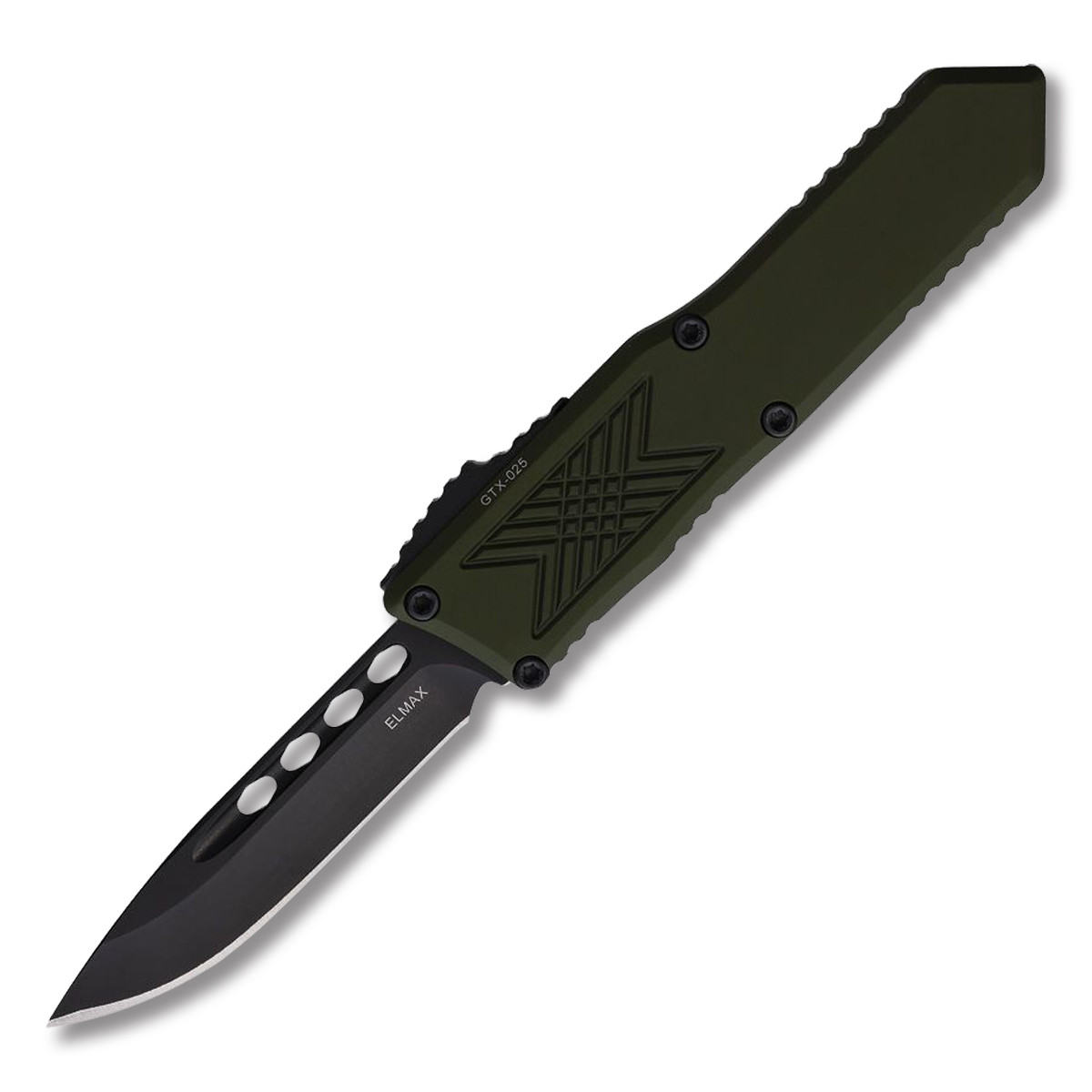 Guardian Tactical GTX-025 OTF Automatic Knife Black Elmax/OD Green