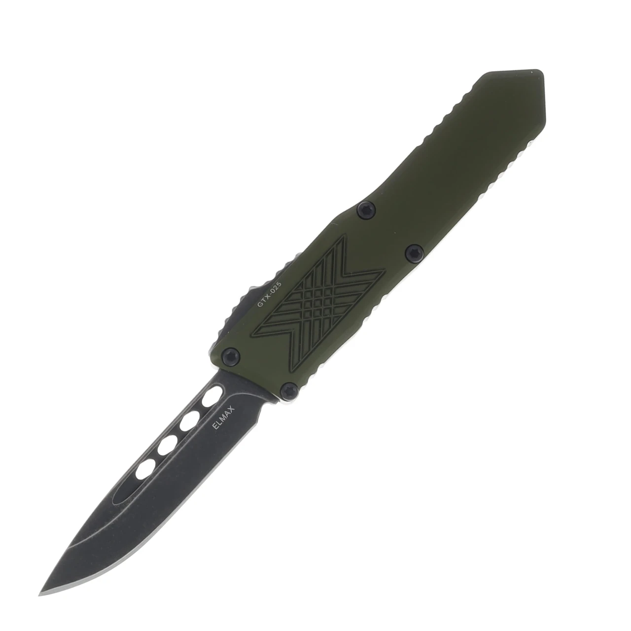 Guardian Tactical GTX-025 OTF Automatic Knife Stonewash Elmax/OD Green AUGT12-8611