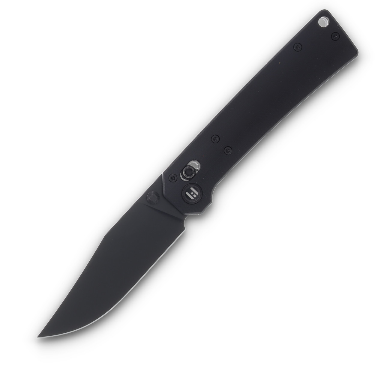 Hightron Knives Pathwright Folding Knife 3.54in Black PVD Clip Point HK03BLK