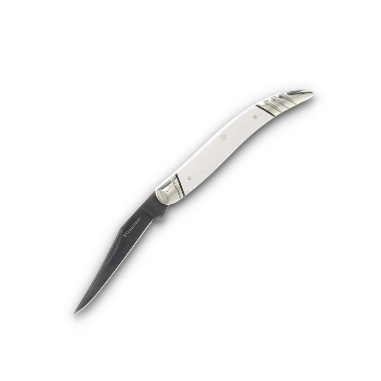 Rough Rider Tuxedo Series White Micarta Small Toothpick Folding