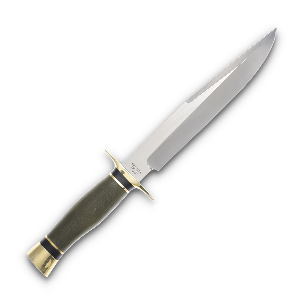 Marbles Green Micarta Fixed Blade 7.5in Plain Satin Clip Point