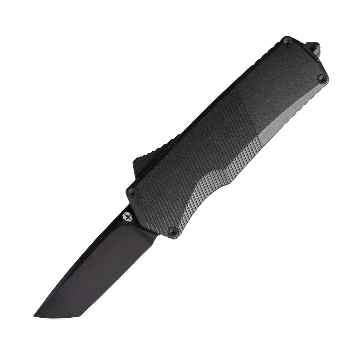Tekto A5 Spry Mini Black Aluminum Handle Black Accents Black Plain S35VN Tanto Blade AUTKA5S-T6BK-S35BK2-A1