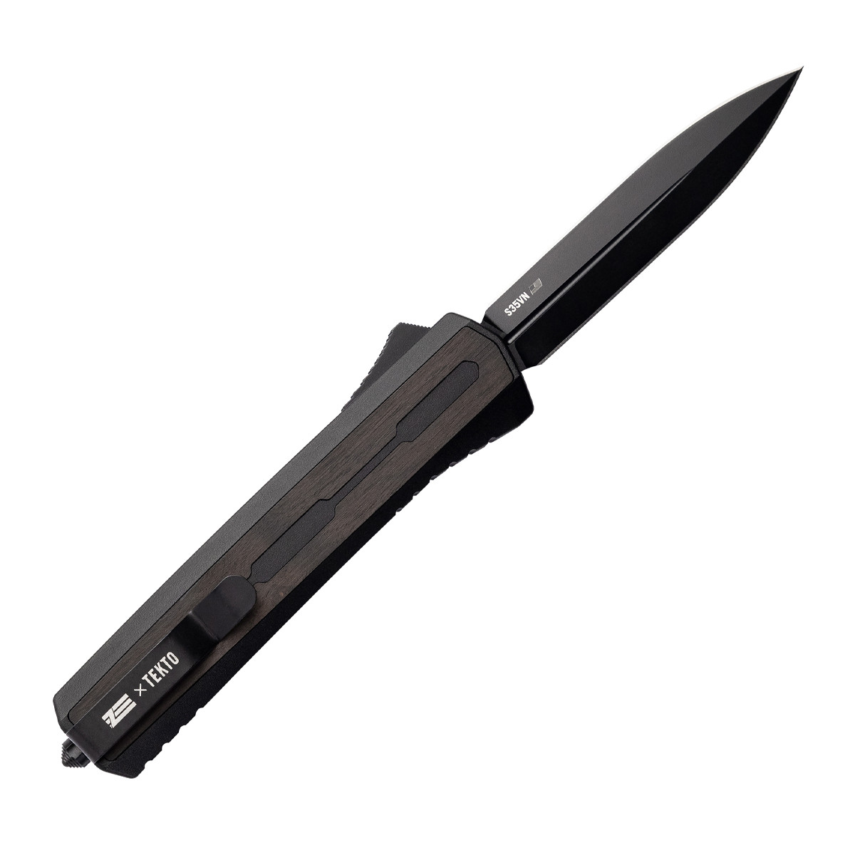 TEKTO A7 Zastava, Black Wood Handle, Black Accents, Black S35VN