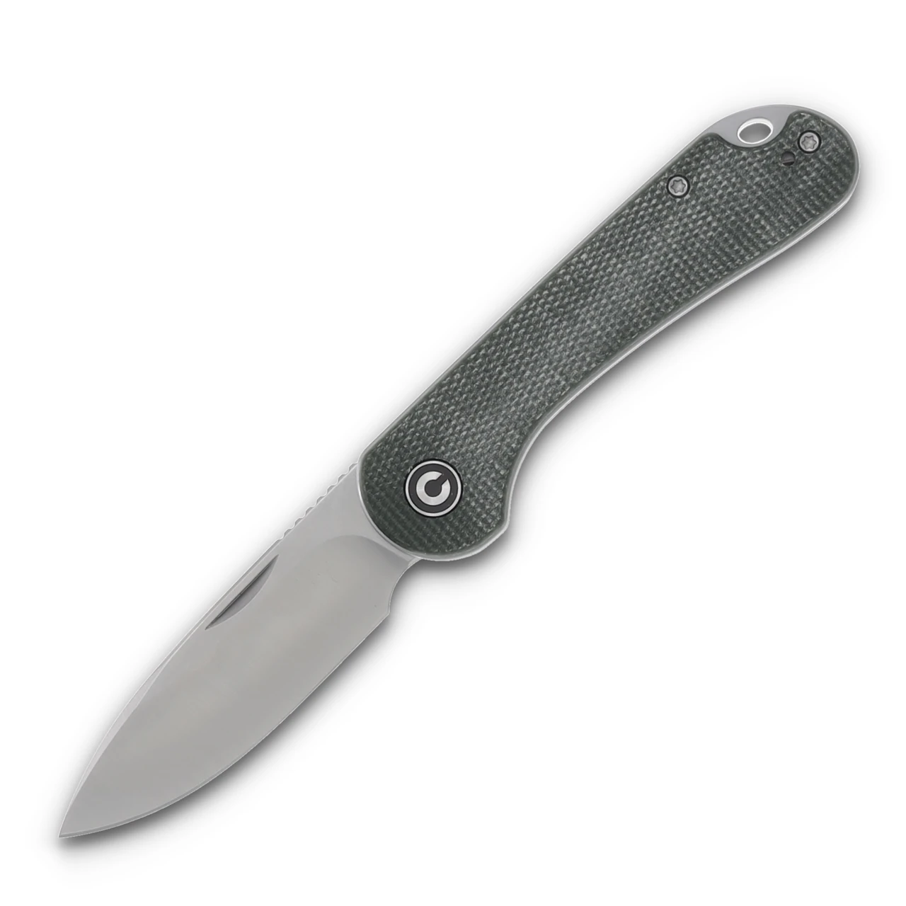 CIVIVI Elementum Folding Knife Green 2.96 Inch Plain Satin Drop Point C18062AJ-2